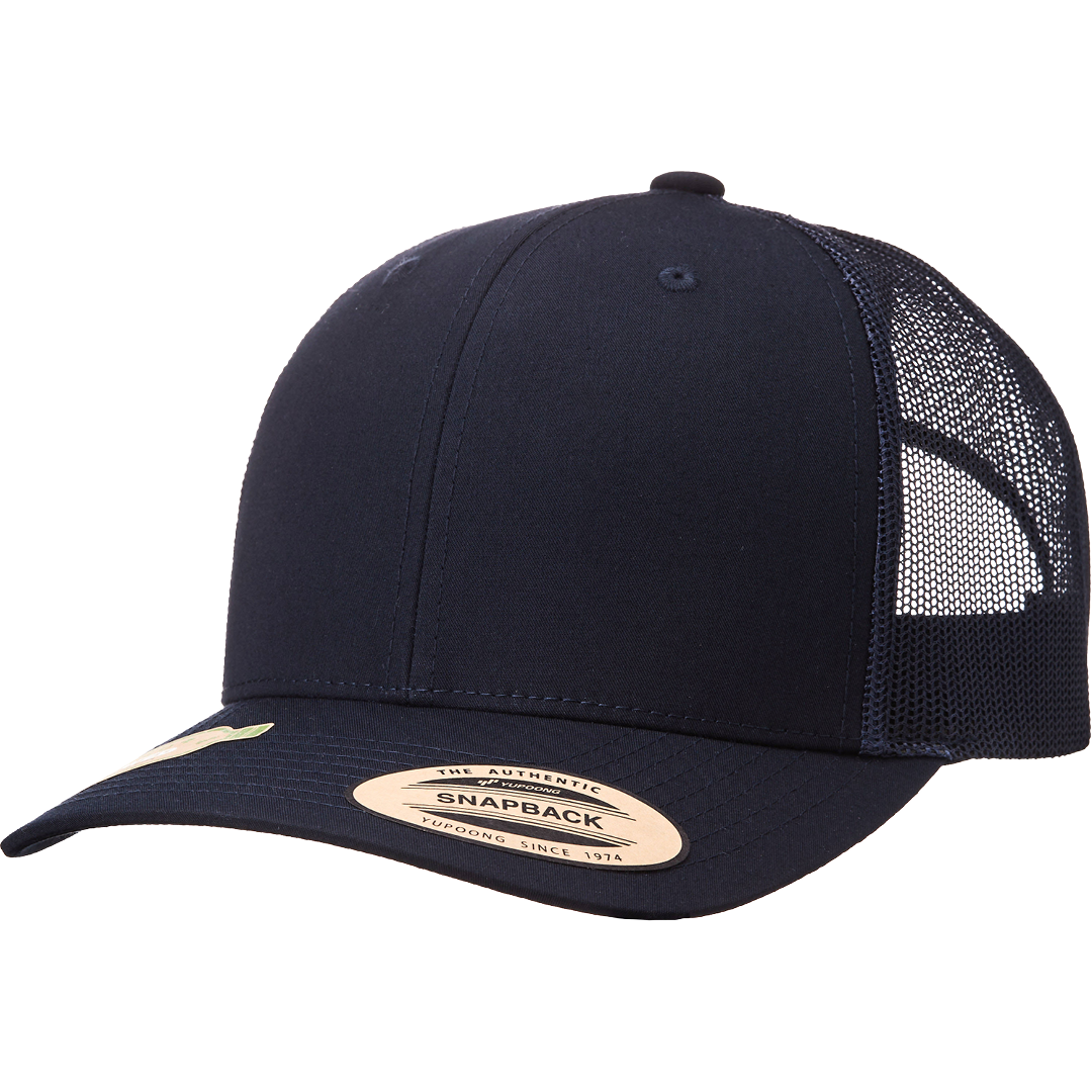 Flexfit 6606RT Recycled 6 Pnl Trucker 2-Tone Hat with Leatherette patch